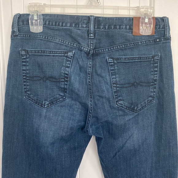 Lucky Brand Jeans Blue Denim 121 HERITAGE SLIM STRETCH MEN’S SIZE W33 L34 - Picture 4 of 6